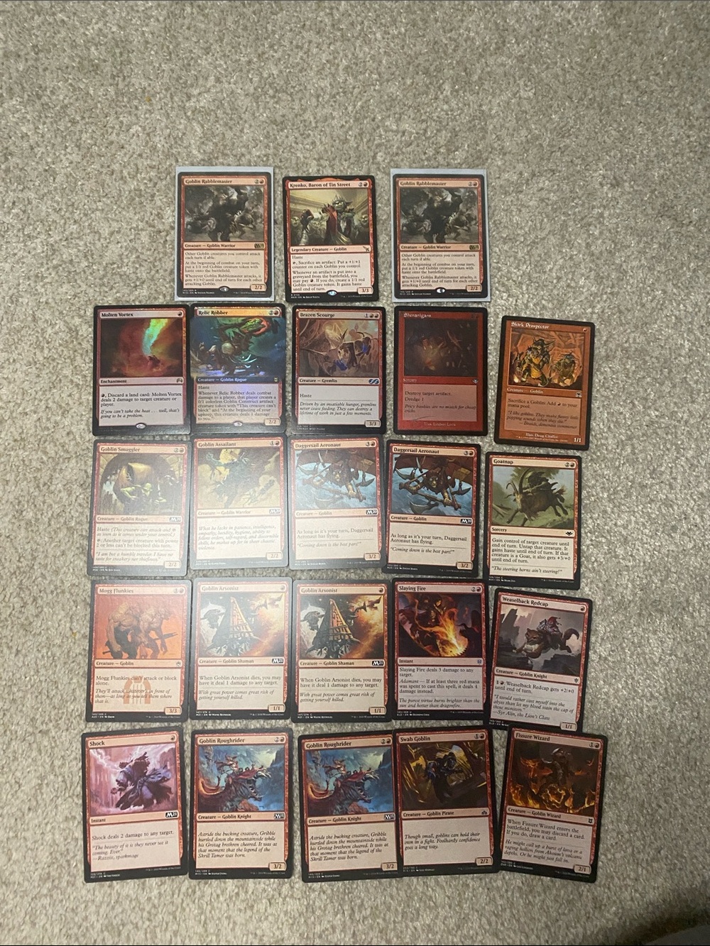 Magic Card Lot - 23 Assorted Goblin & Red Cards